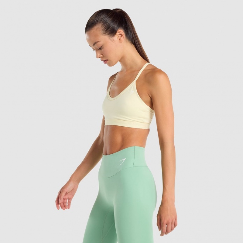 Αθλητικο Σουτιεν Gymshark V Neck Αθλητικά ανοιχτο κίτρινα | 948EGNFZM