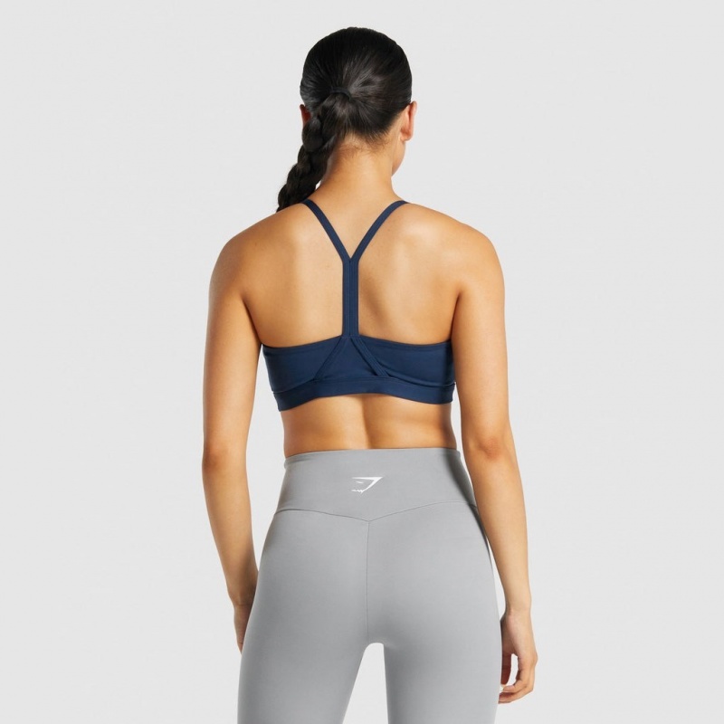 Αθλητικο Σουτιεν Gymshark V Neck Αθλητικά σκουρο μπλε | 973FAQTMP