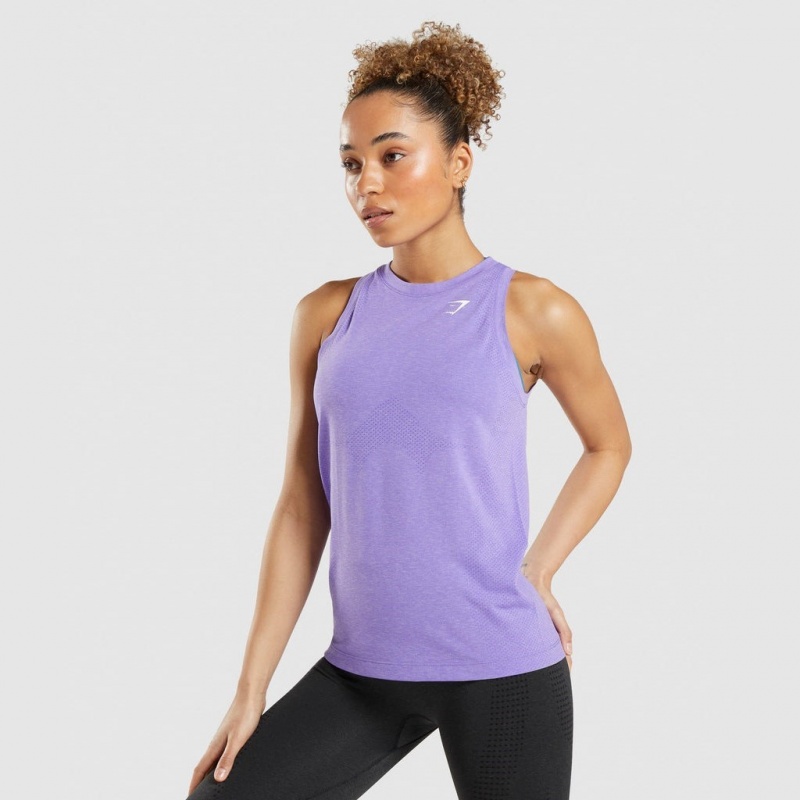 αμανικα μπλουζακια Gymshark Vital Seamless 2.0 Light μωβ | 831RMENJT