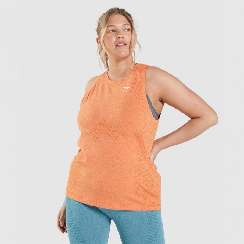 αμανικα μπλουζακια Gymshark Vital Seamless 2.0 Light βερίκοκο πορτοκαλι | 071LHAZDI