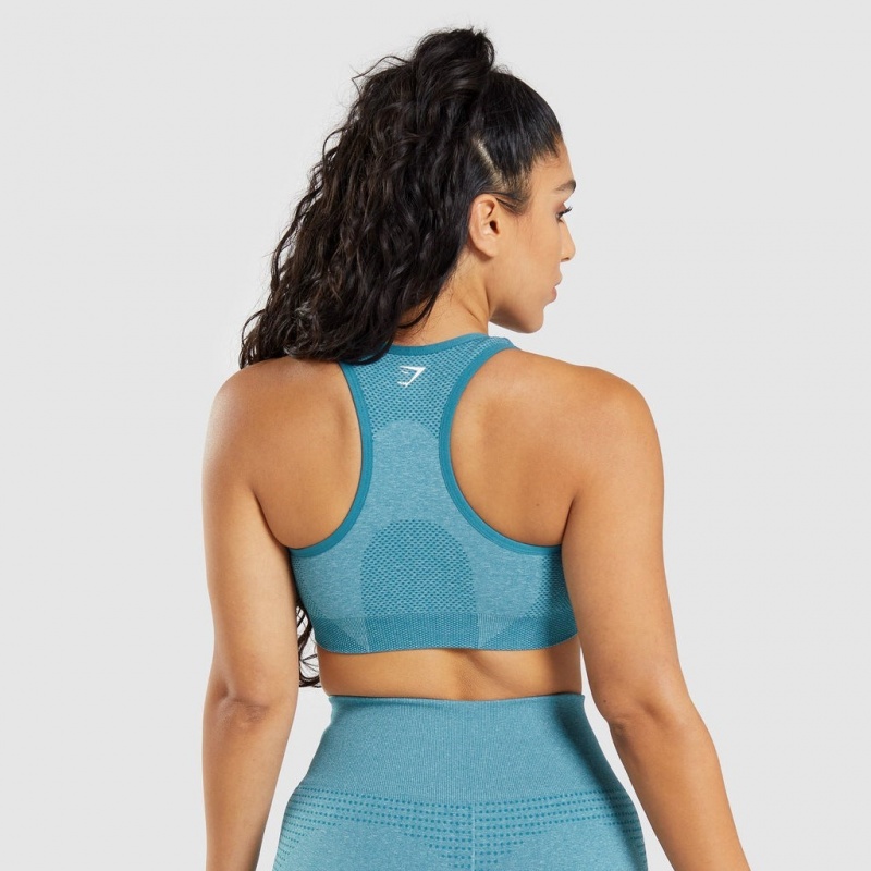 Αθλητικο Σουτιεν Gymshark Vital Seamless 2.0 Tahoe Teal Marl | 765PLTWUR