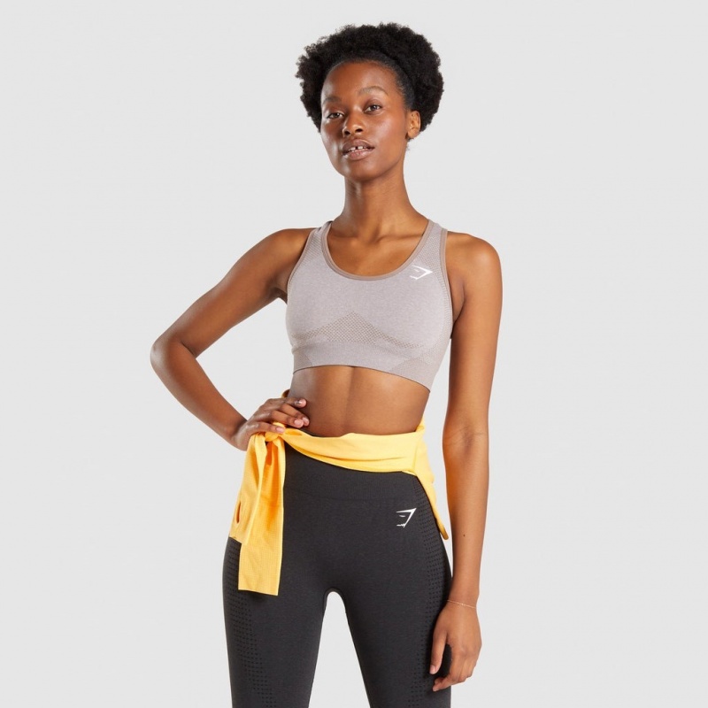 Αθλητικο Σουτιεν Gymshark Vital Seamless 2.0 Taupe Marl | 120VXNSIG