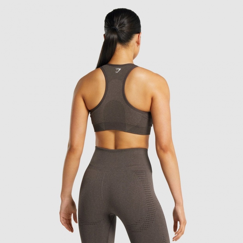 Αθλητικο Σουτιεν Gymshark Vital Seamless 2.0 καφε | 571CBSMAD