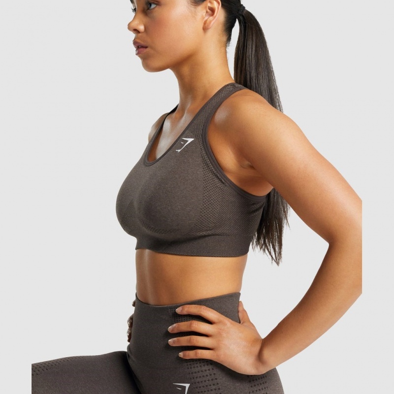 Αθλητικο Σουτιεν Gymshark Vital Seamless 2.0 καφε | 571CBSMAD