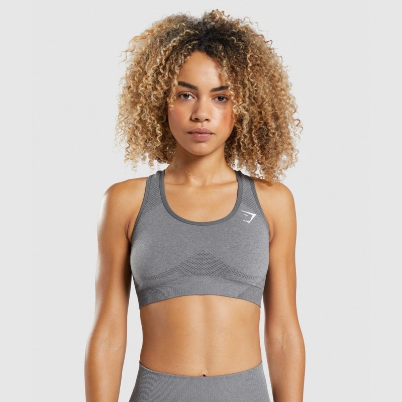 Αθλητικο Σουτιεν Gymshark Vital Seamless 2.0 γκρι | 986AZSYXT