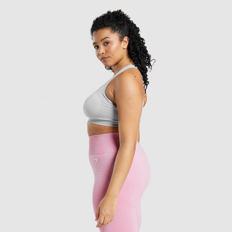Αθλητικο Σουτιεν Gymshark Vital Seamless 2.0 ανοιχτο γκρι | 981WISHAX