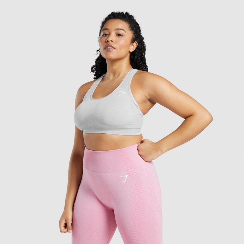 Αθλητικο Σουτιεν Gymshark Vital Seamless 2.0 ανοιχτο γκρι | 981WISHAX