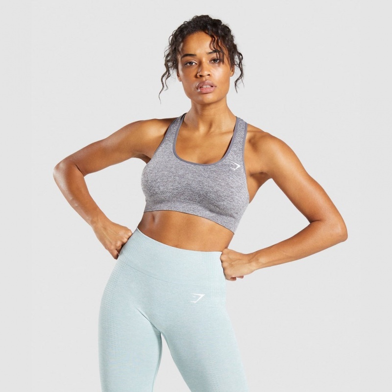 Αθλητικο Σουτιεν Gymshark Vital Seamless γκρι | 203GIXWOQ