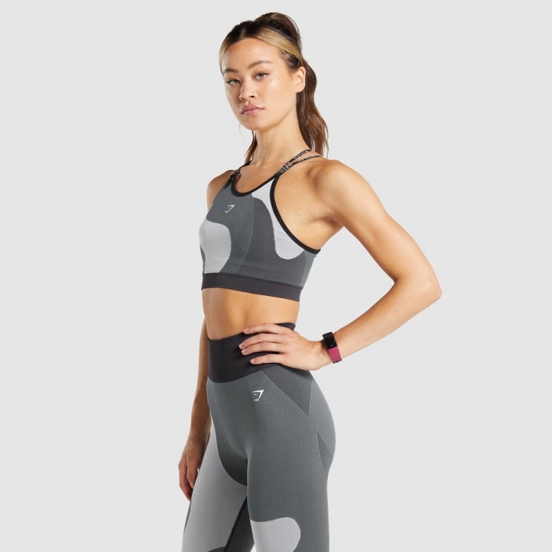 Αθλητικο Σουτιεν Gymshark WTFlex Seamless Asymmetric strappy Wavy | 918WLESXG