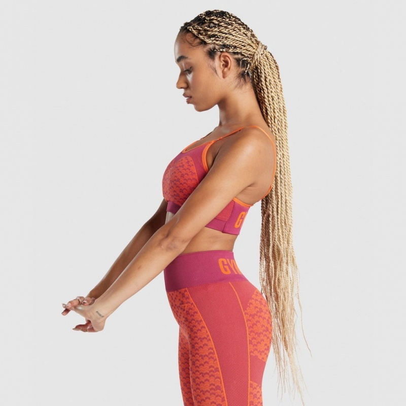 Αθλητικο Σουτιεν Gymshark WTFlex Seamless strappy Chevron | 638TMUWEH