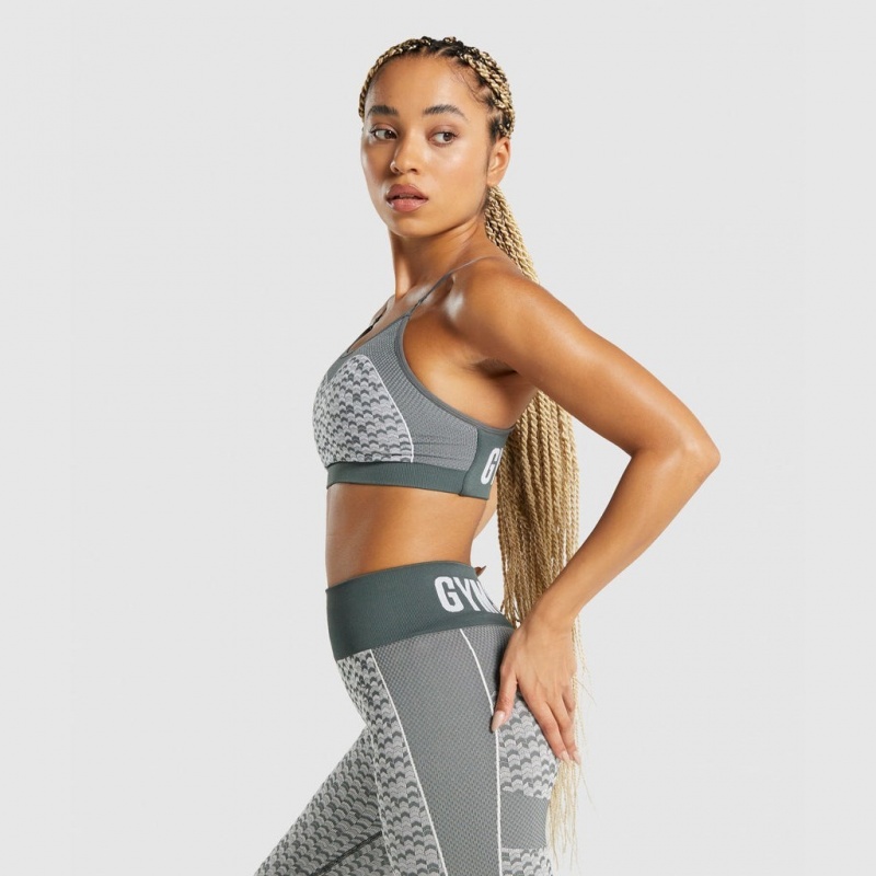 Αθλητικο Σουτιεν Gymshark WTFlex Seamless strappy Chevron | 913JYCLSH