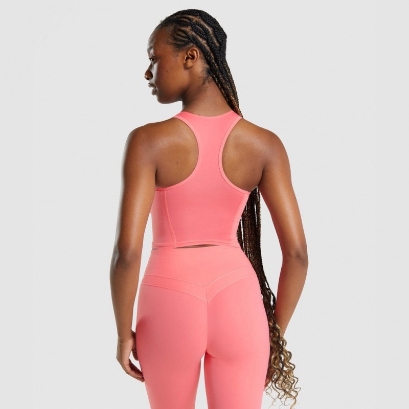 αμανικα μπλουζακια Gymshark Whitney Crop ροζ | 164XLTIBW
