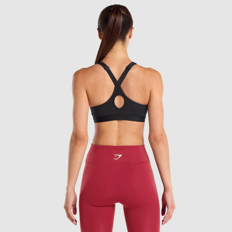 Αθλητικο Σουτιεν Gymshark Zip Up Αθλητικά μαυρα | 143EZQOIH