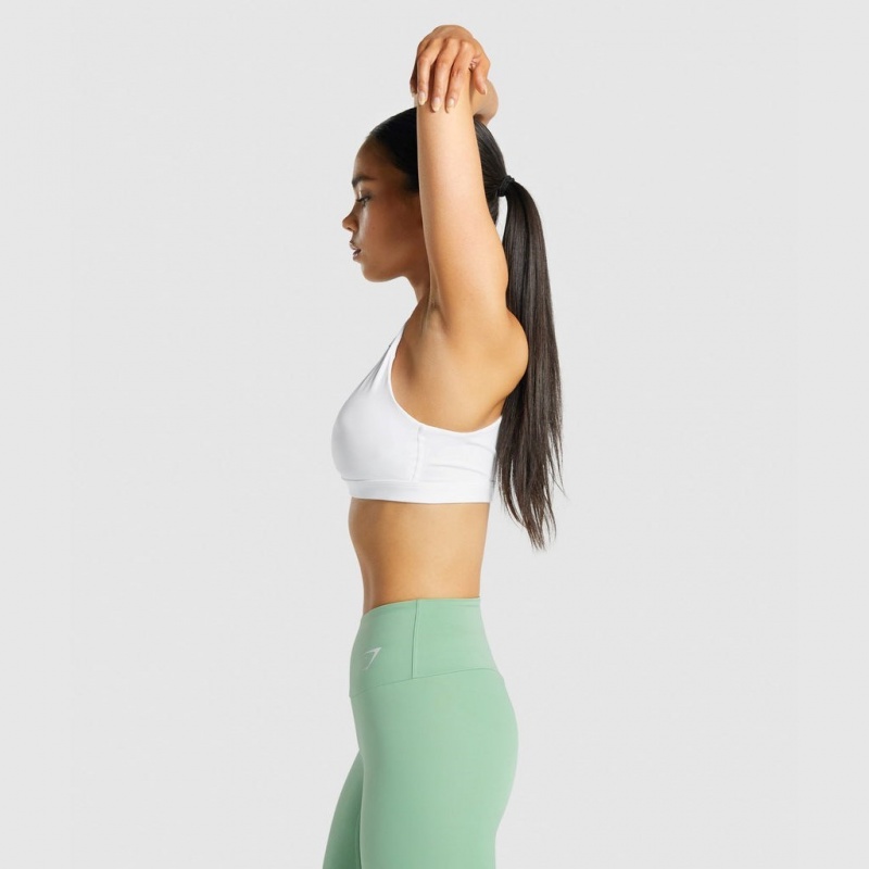 Αθλητικο Σουτιεν Gymshark Zip Up Αθλητικά ασπρα | 821YJINMC
