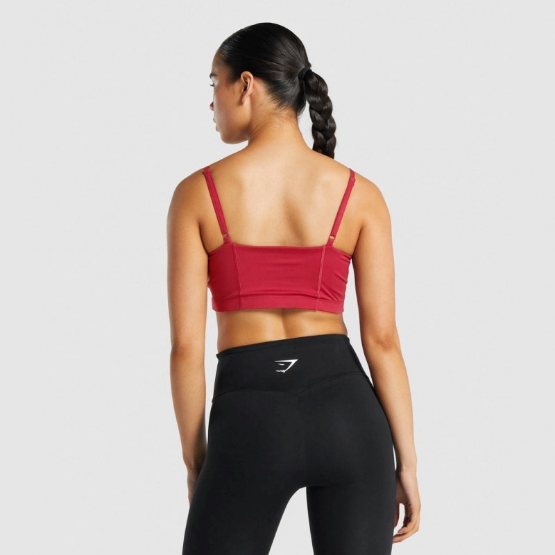Αθλητικο Σουτιεν Gymshark Αθλητικά Bandeau μπορντο | 916DWAJIY