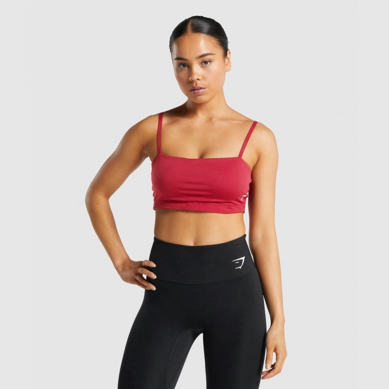 Αθλητικο Σουτιεν Gymshark Αθλητικά Bandeau μπορντο | 916DWAJIY