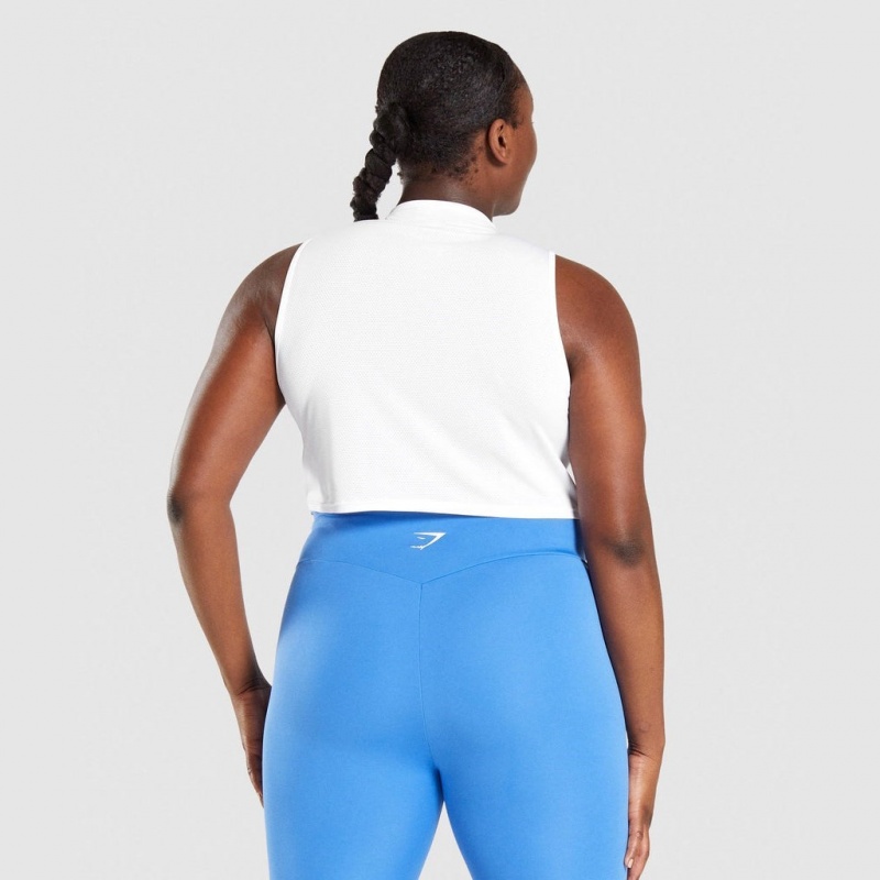 αμανικα μπλουζακια Gymshark Αθλητικά Crop ασπρα | 596HIOXAL