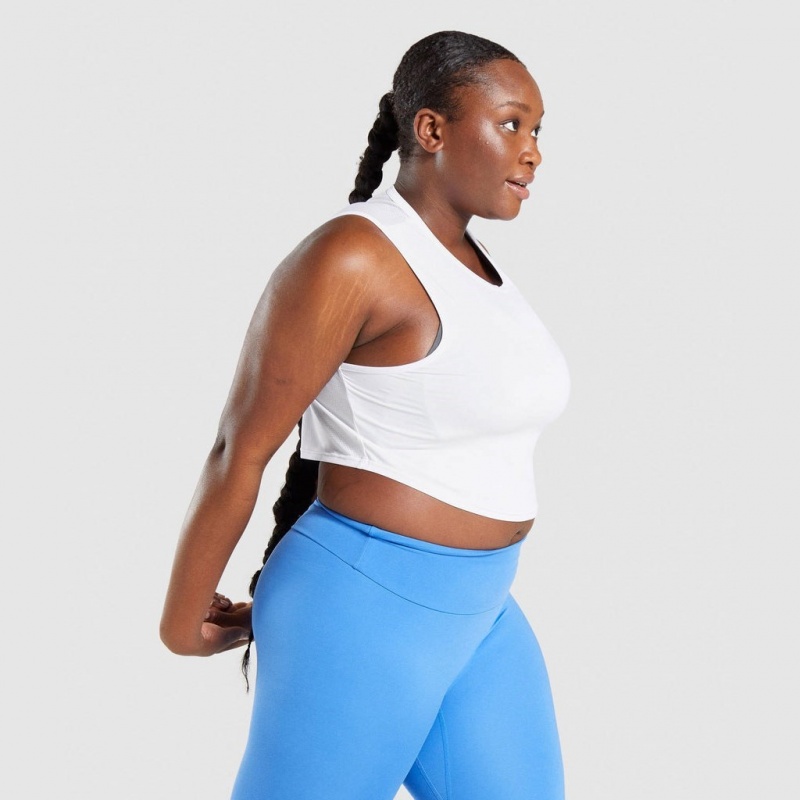 αμανικα μπλουζακια Gymshark Αθλητικά Crop ασπρα | 596HIOXAL