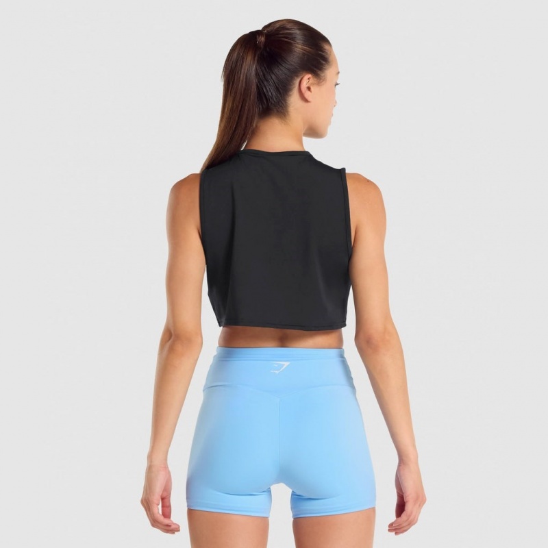 αμανικα μπλουζακια Gymshark Αθλητικά Crop μαυρα | 692AMZGYS