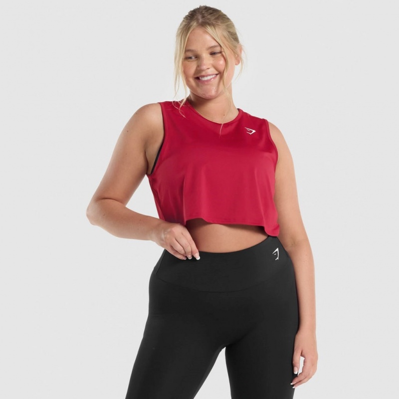 αμανικα μπλουζακια Gymshark Αθλητικά Crop μπορντο | 932RMIODT