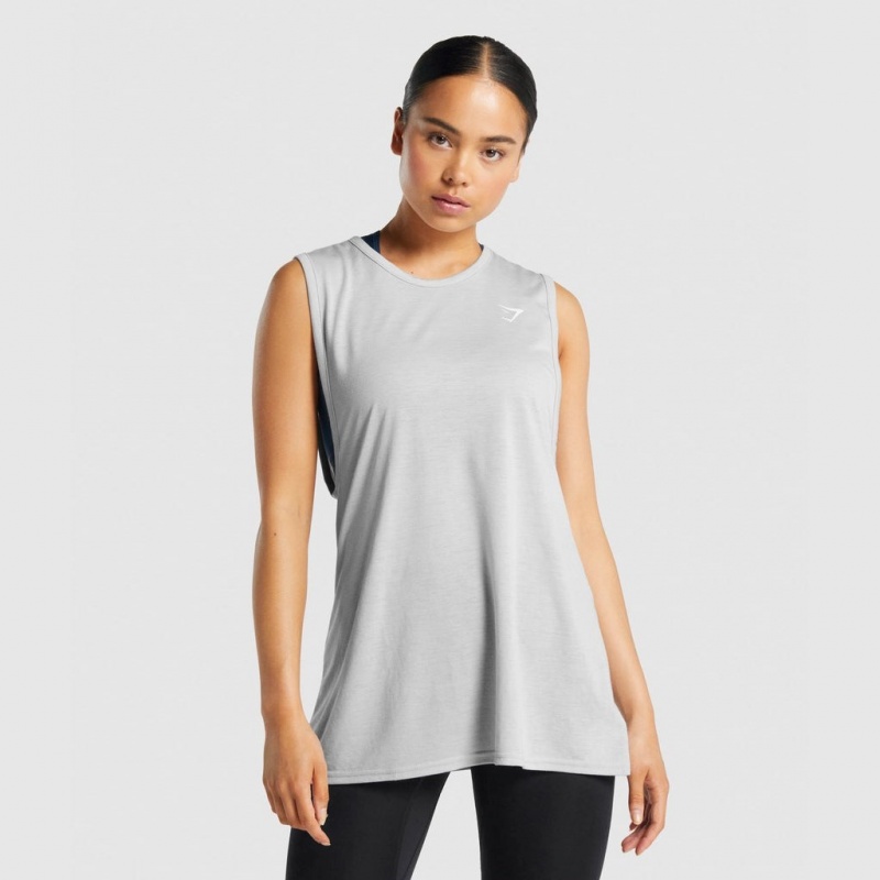 αμανικα μπλουζακια Gymshark Αθλητικά Drop Arm ανοιχτο γκρι | 217HJYSUA