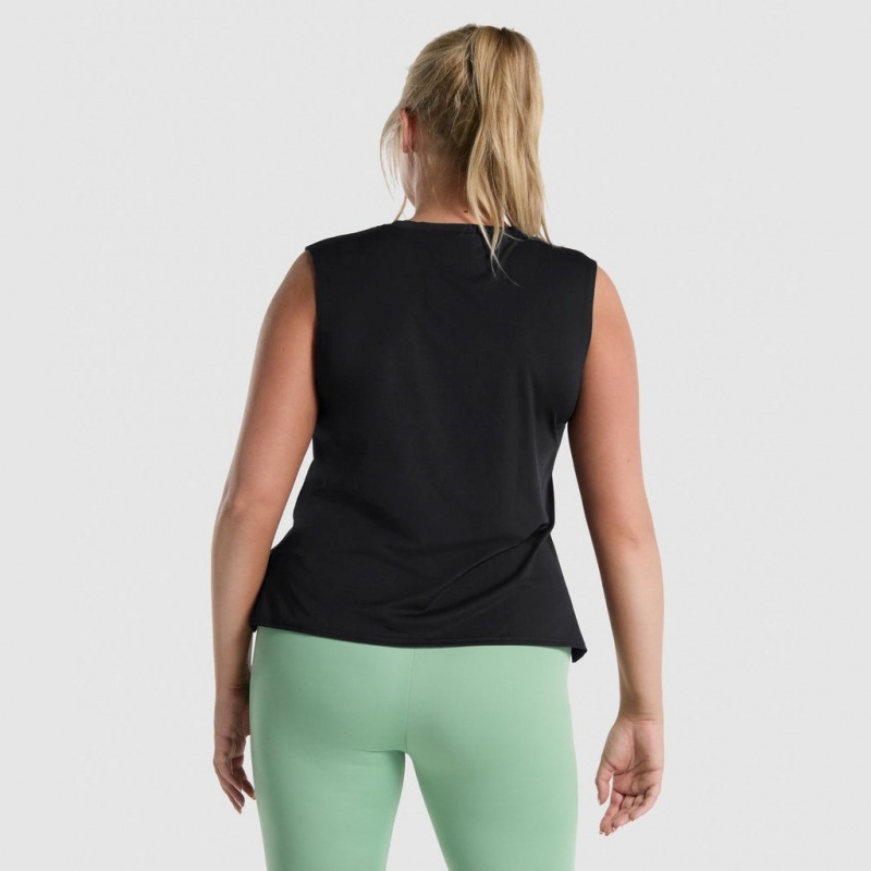 αμανικα μπλουζακια Gymshark Αθλητικά Midi μαυρα | 175LRBGMT