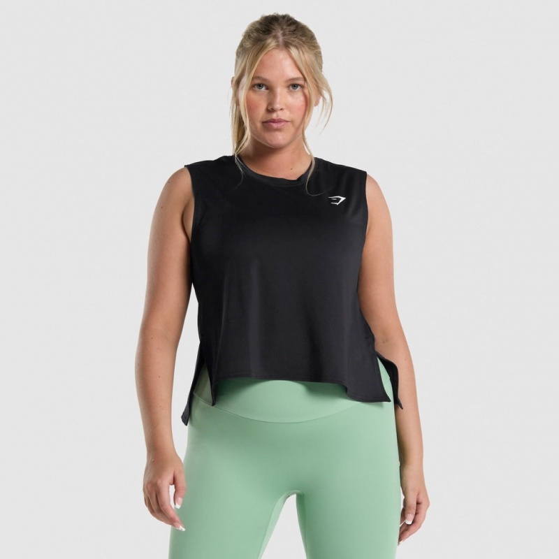 αμανικα μπλουζακια Gymshark Αθλητικά Midi μαυρα | 175LRBGMT