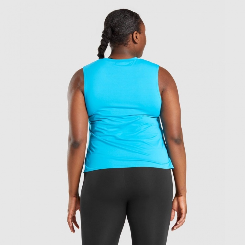 αμανικα μπλουζακια Gymshark Αθλητικά Midi μπλε | 854XWIQJF