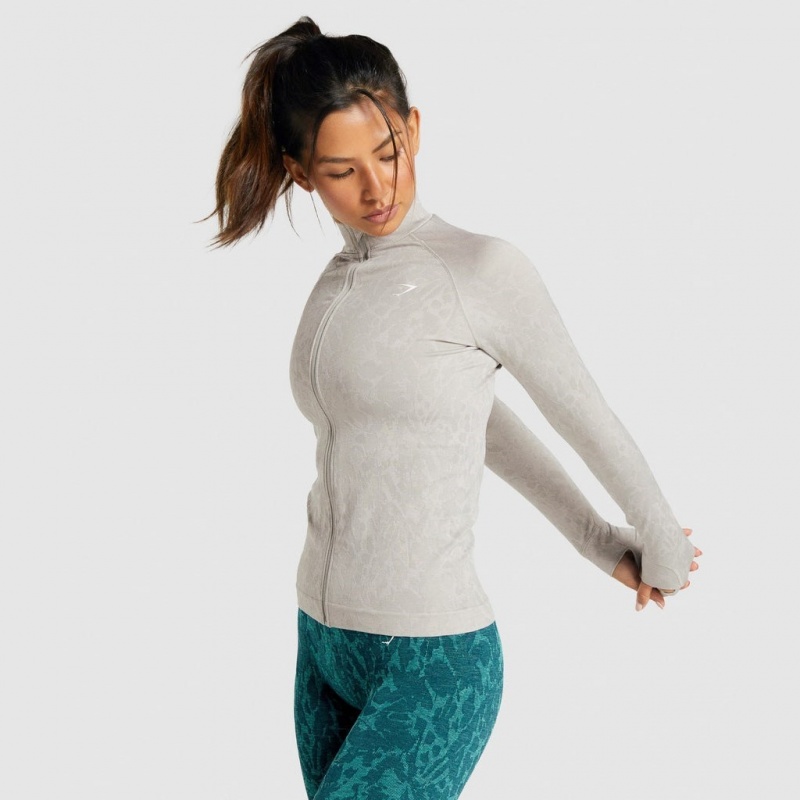 Φουτερ με Κουκουλα Gymshark Adapt Animal Seamless Zip Up Butterfly | 652XIWTHD