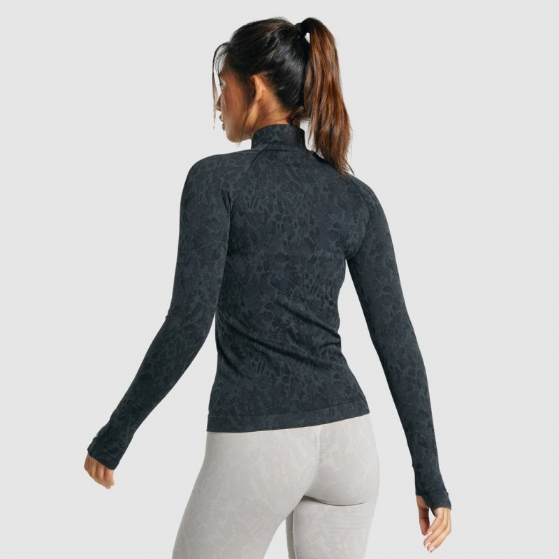 Φουτερ με Κουκουλα Gymshark Adapt Animal Seamless Zip Up Butterfly | 206EYTQVC