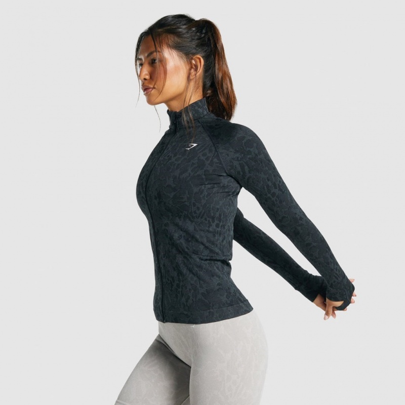 Φουτερ με Κουκουλα Gymshark Adapt Animal Seamless Zip Up Butterfly | 206EYTQVC