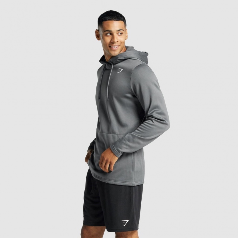 Φουτερ με Κουκουλα Gymshark Arrival Charcoal | 201GWJQXK