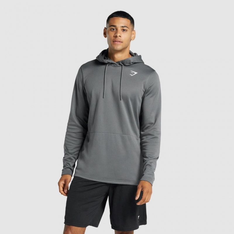 Φουτερ με Κουκουλα Gymshark Arrival Charcoal | 201GWJQXK