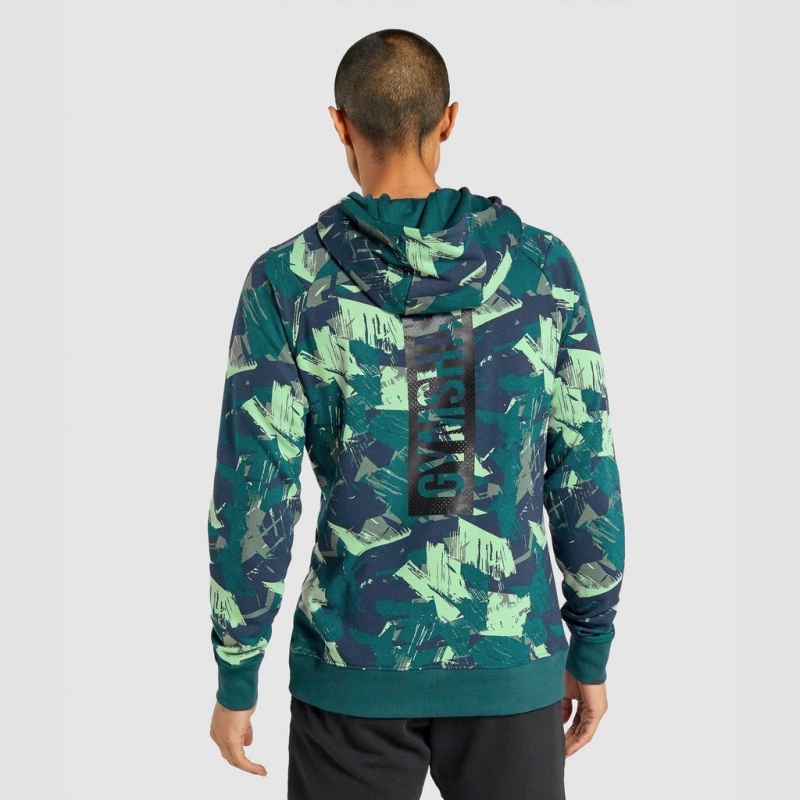 Φουτερ με Κουκουλα Gymshark Bold πρασινο | 654DPANIE