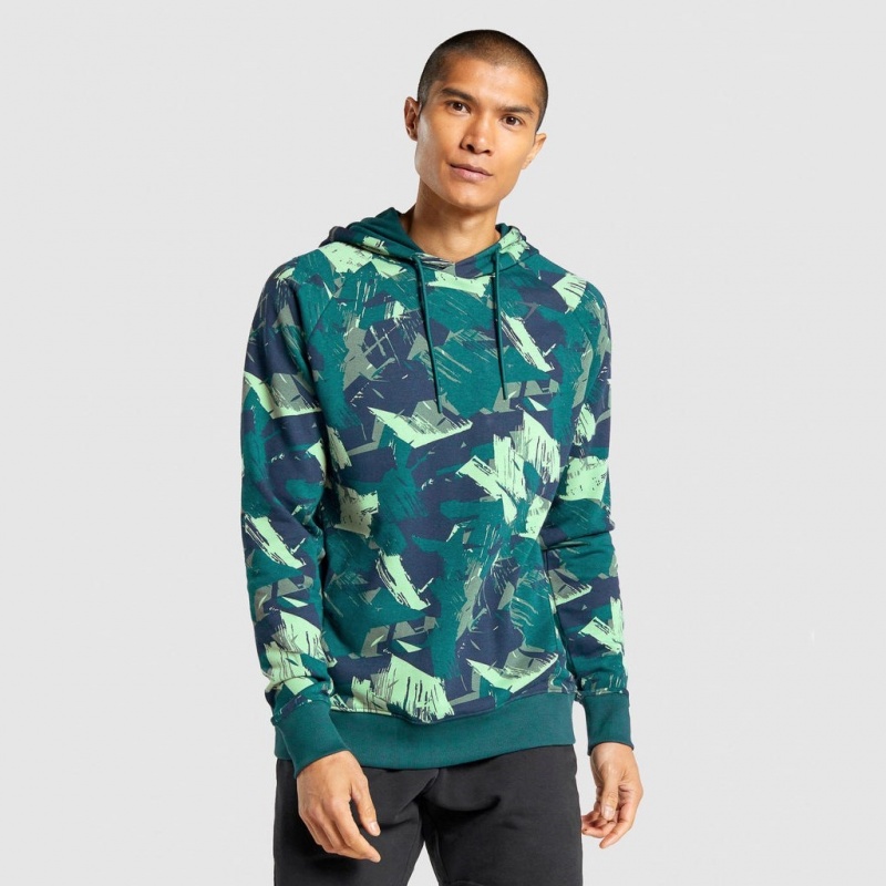 Φουτερ με Κουκουλα Gymshark Bold πρασινο | 654DPANIE