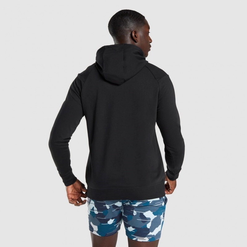 Φουτερ με Κουκουλα Gymshark Bold μαυρα μαυρα | 174NZQOSY