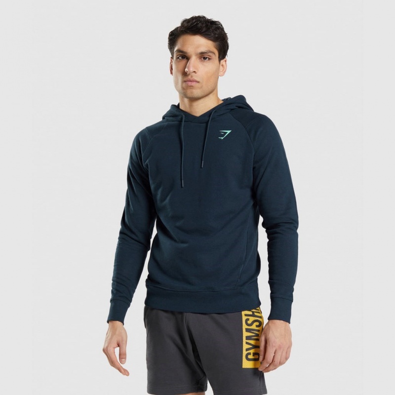 Φουτερ με Κουκουλα Gymshark Bold σκουρο μπλε | 689HJLDAT