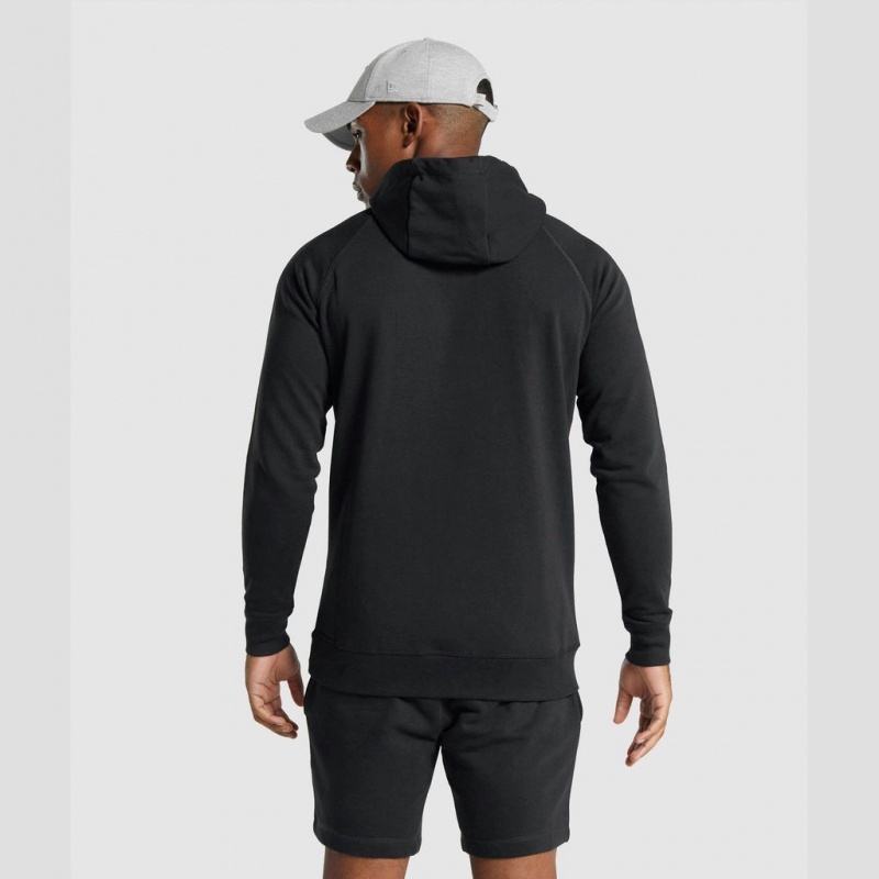 Φουτερ με Κουκουλα Gymshark Crest μαυρα | 789XBSLNH