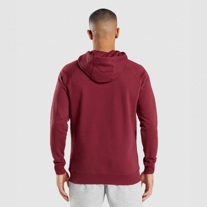Φουτερ με Κουκουλα Gymshark Crest μπορντο κοκκινα | 630HZBJUI