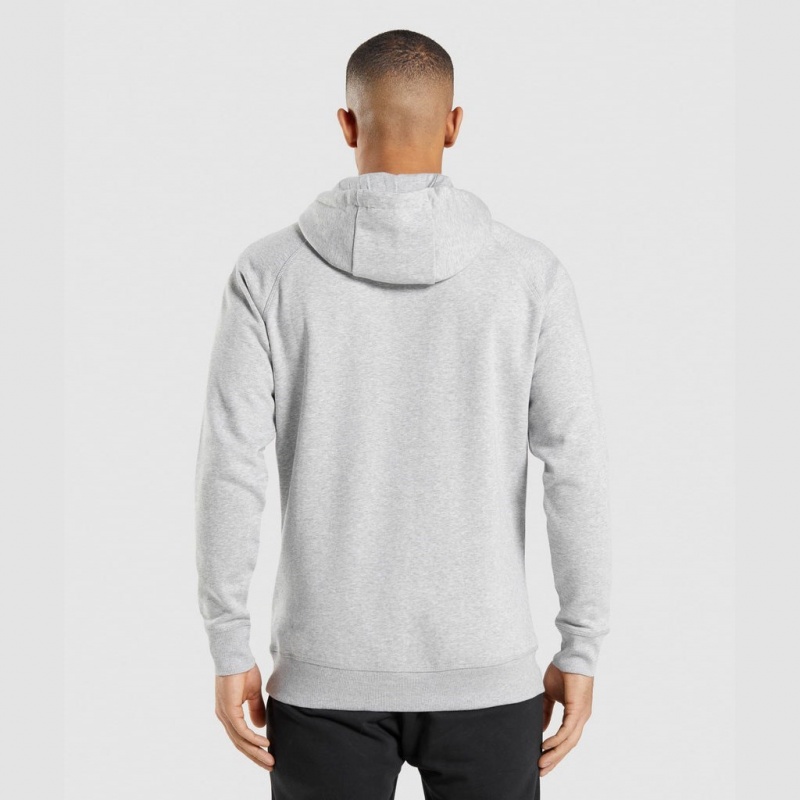 Φουτερ με Κουκουλα Gymshark Crest ανοιχτο γκρι | 732OHKMJG