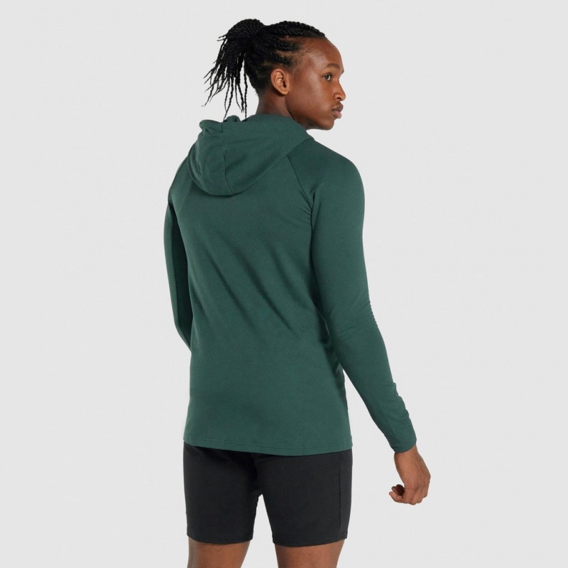 Φουτερ με Κουκουλα Gymshark Critical 2.0 Zip Up σκούρο πρασινο | 415GNDCBS