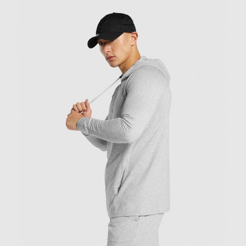 Φουτερ με Κουκουλα Gymshark Critical 2.0 ανοιχτο γκρι | 241EBAPTN