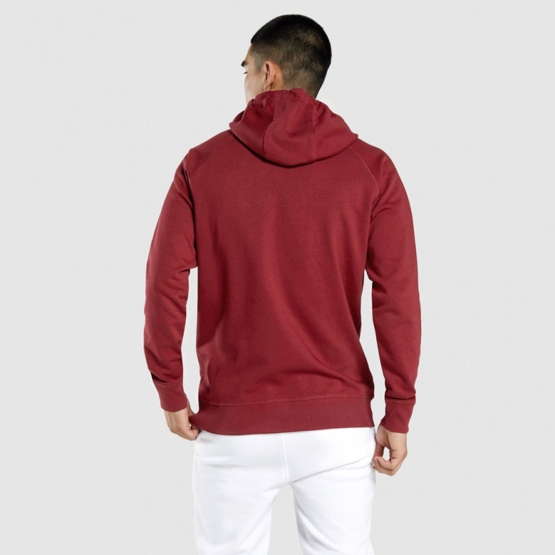 Φουτερ με Κουκουλα Gymshark GSLC Collegiate μπορντο | 459ELCRGQ