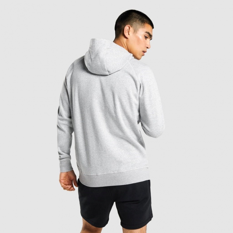 Φουτερ με Κουκουλα Gymshark GSLC Collegiate ανοιχτο γκρι | 975POFUGM