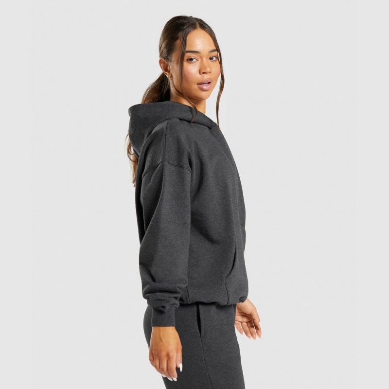 Φουτερ με Κουκουλα Gymshark Rest Day Sweats μαυρα | 073GLQCEP
