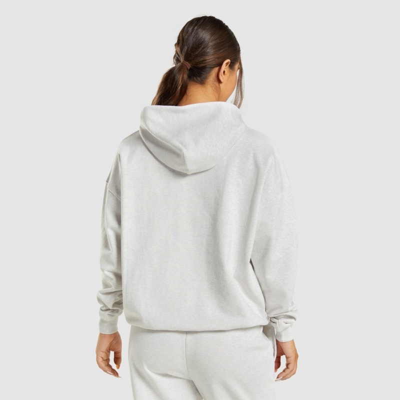 Φουτερ με Κουκουλα Gymshark Rest Day Sweats ασπρα | 208KOFNJY