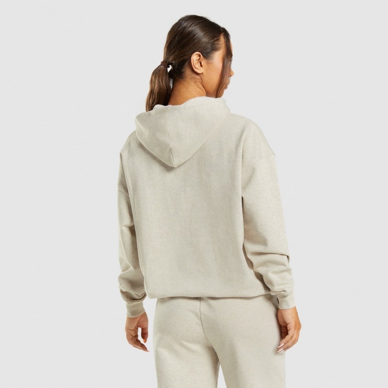 Φουτερ με Κουκουλα Gymshark Rest Day Sweats Μπεζ | 897DRUSOI