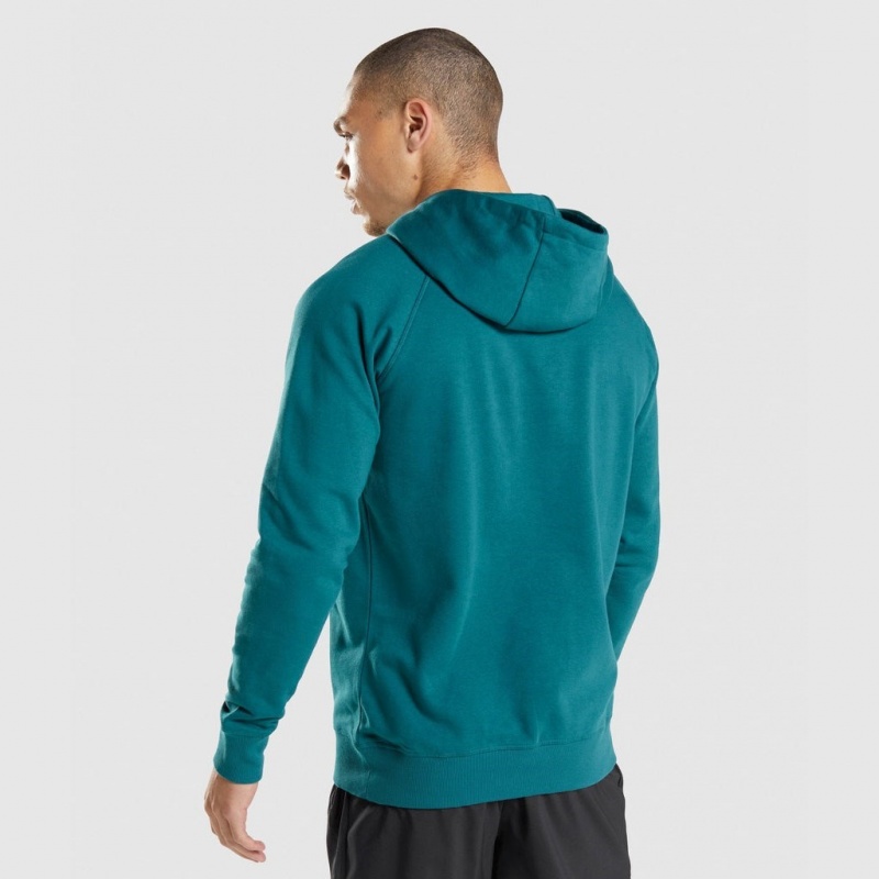 Φουτερ με Κουκουλα Gymshark Sharkhead Infill Teal | 840FNAYTX
