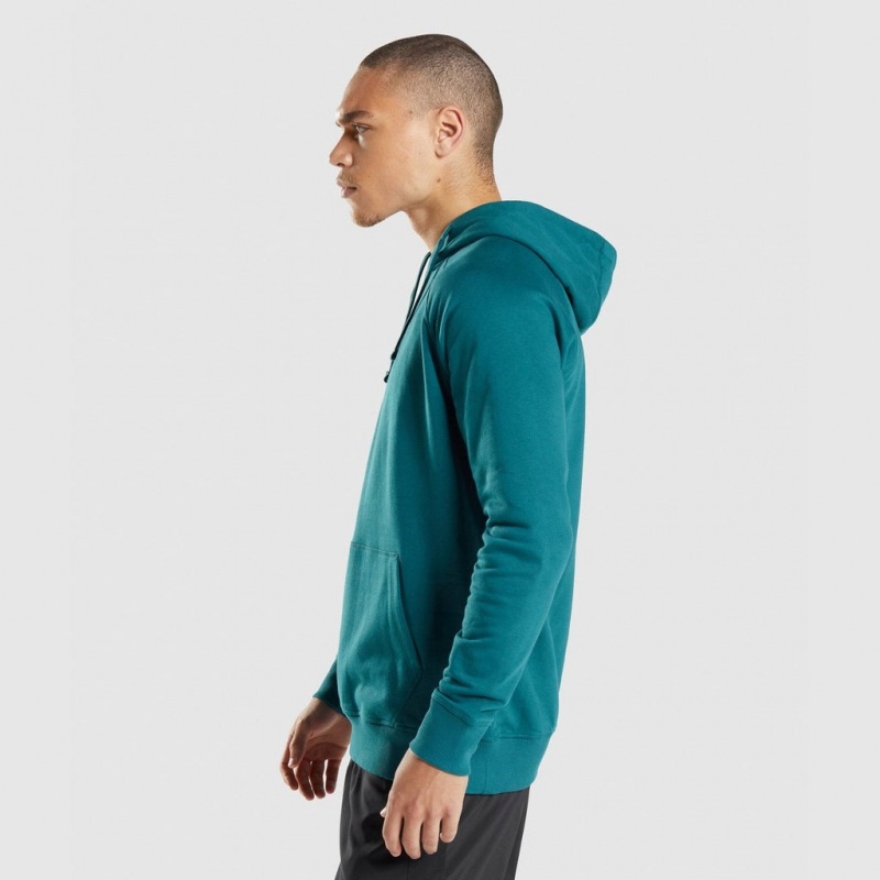 Φουτερ με Κουκουλα Gymshark Sharkhead Infill Teal | 840FNAYTX