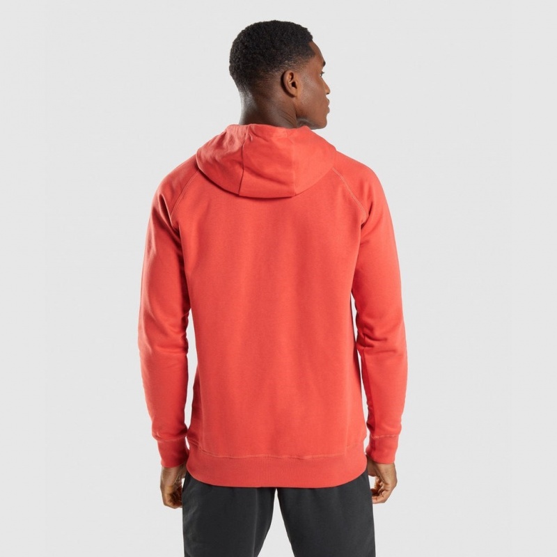 Φουτερ με Κουκουλα Gymshark Sharkhead Infill κοκκινα | 903XQVMPA